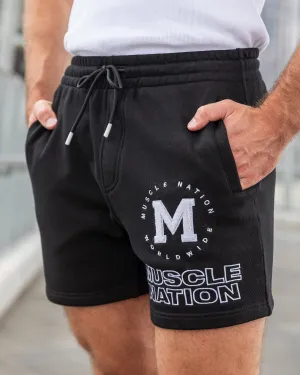 College Sweat 5" Shorts - Black
