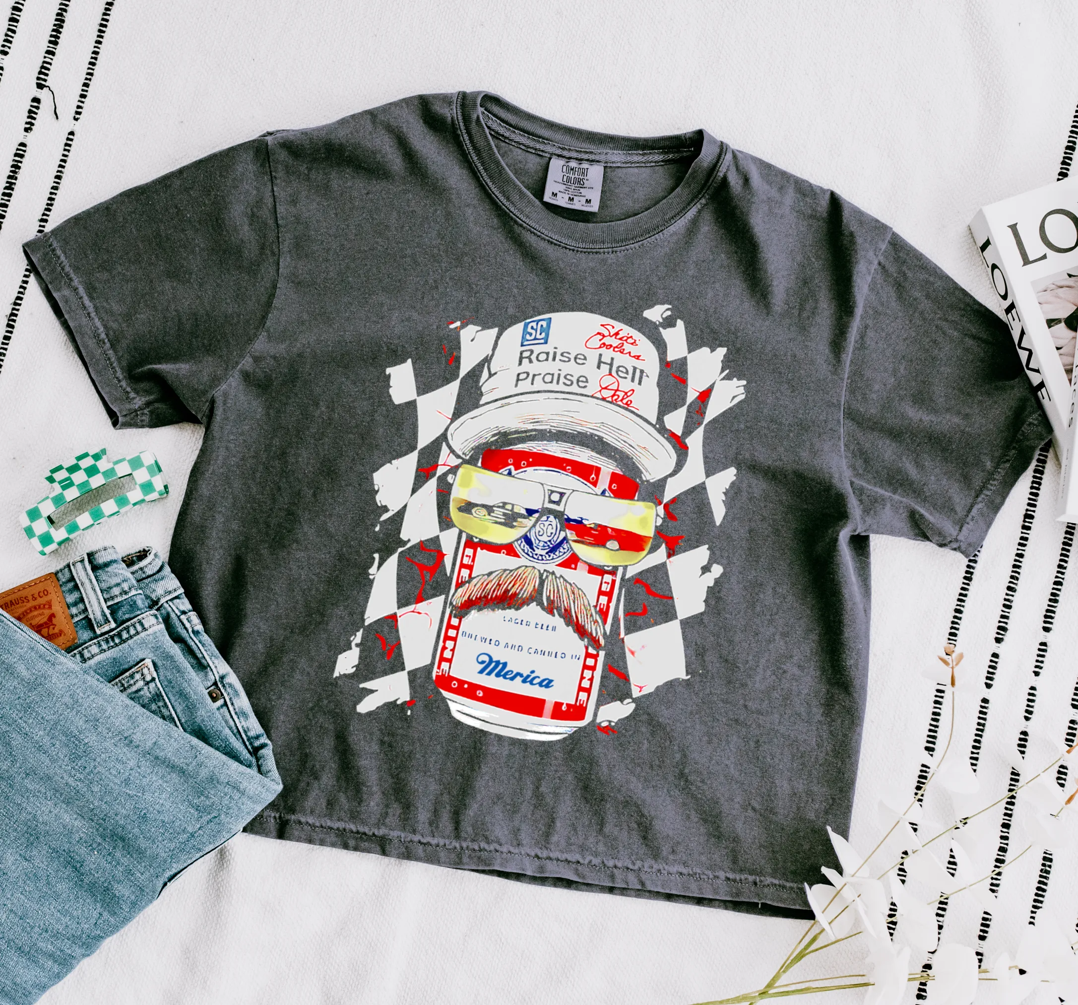 Comfort Colors Cropped Tee- Raise Hell Praise Dale/ Funny Summer Tee