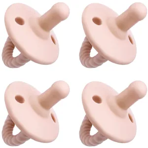 Comfy Cubs Pacifiers, 4 Pack - Pink Blush (Round Stage 2)
