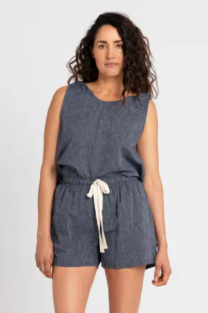 Cooper Hemp Cotton Short Navy Stripe