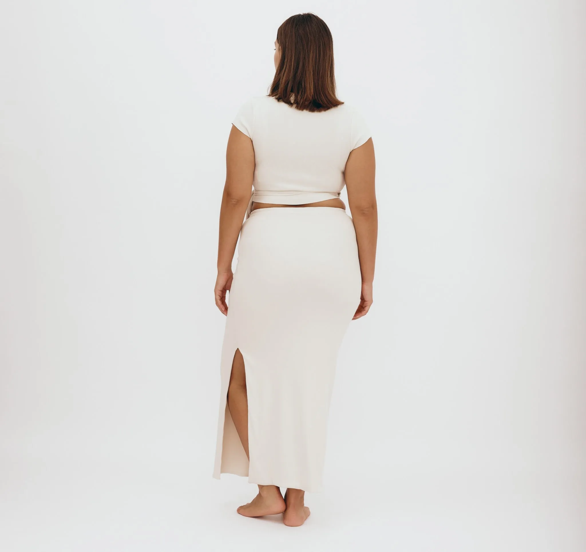 Core Rib Wrap Crop Top