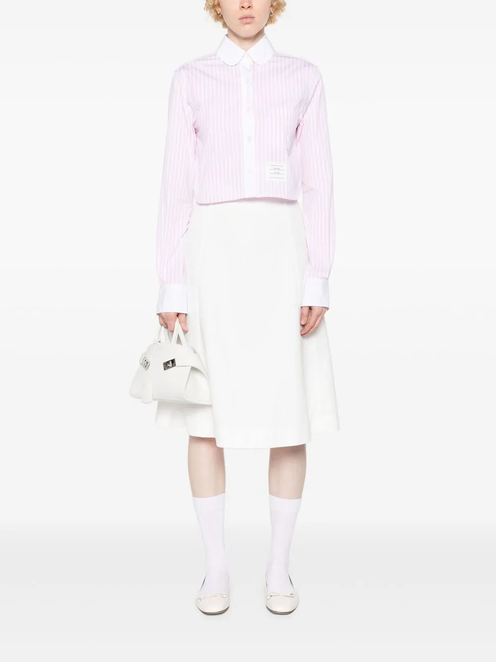 Cotton cropped shirt
