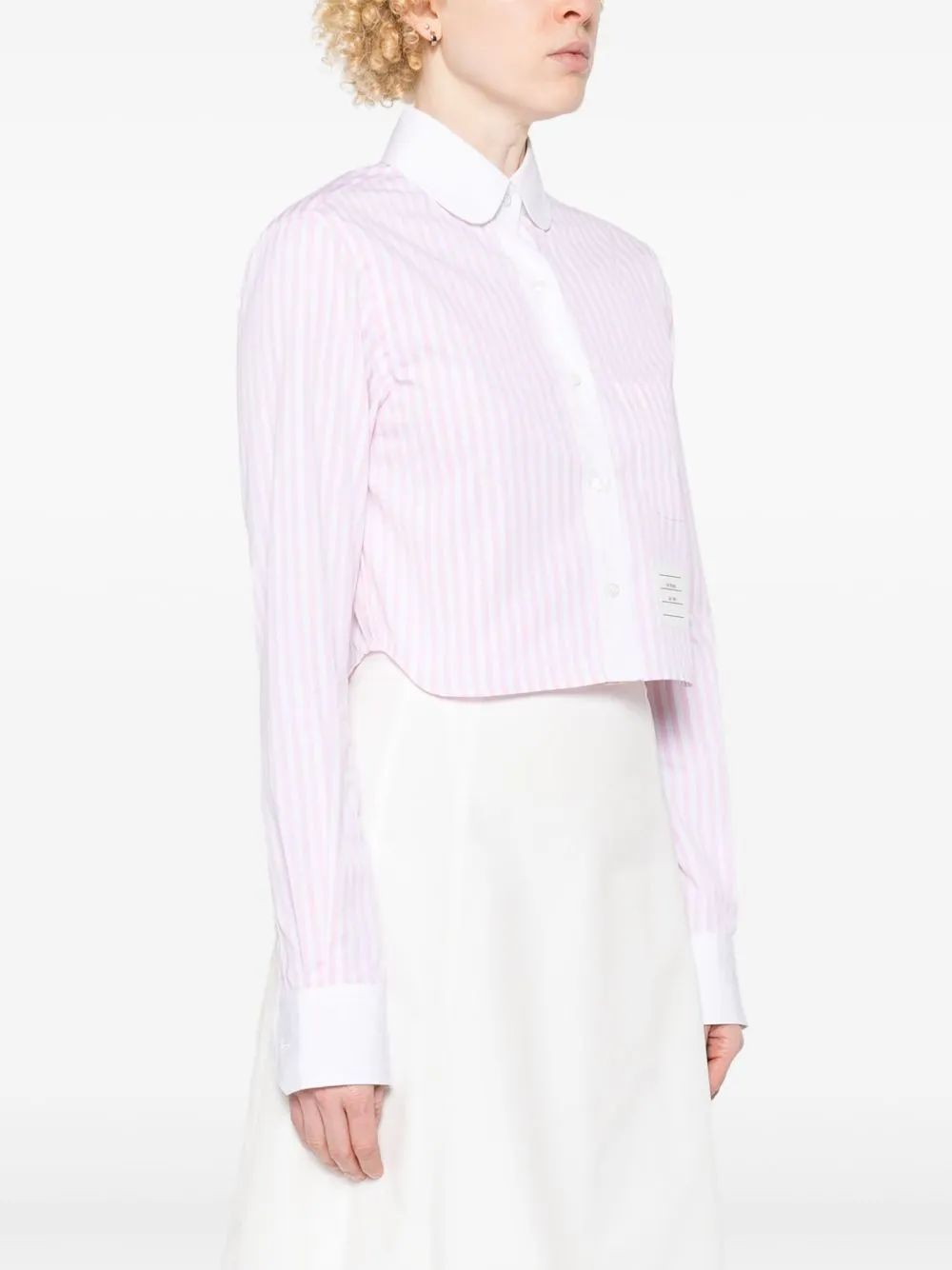 Cotton cropped shirt