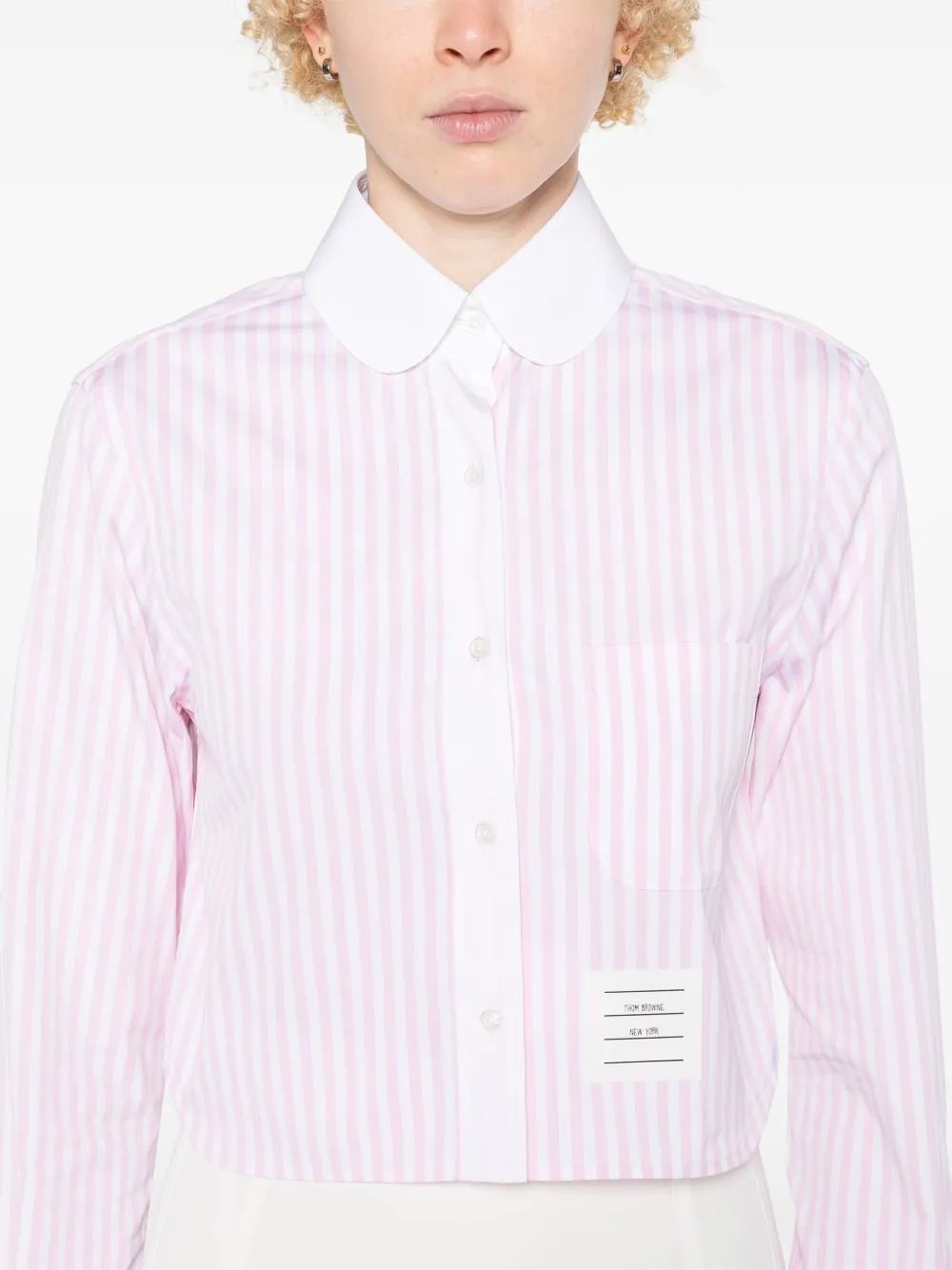Cotton cropped shirt