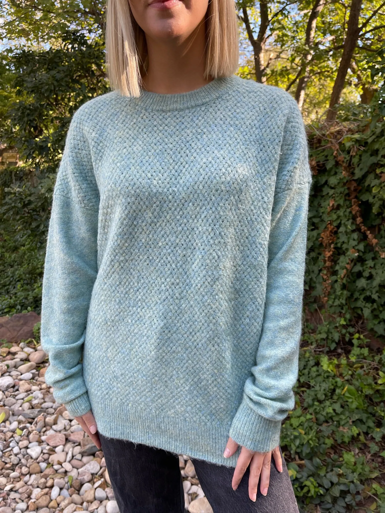 Crew Neck Textured pullover