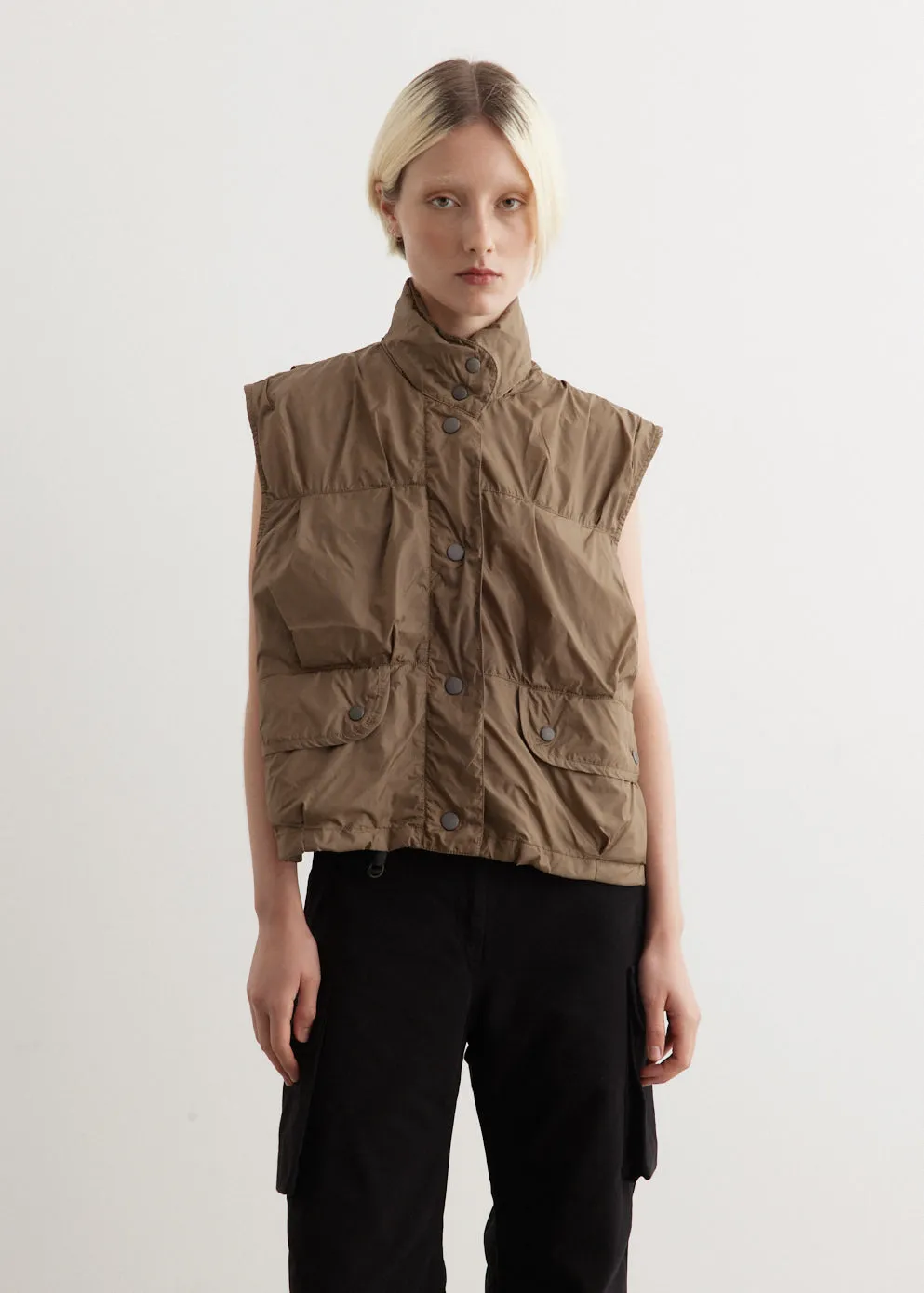 Cropped Exhale Puffa Vest