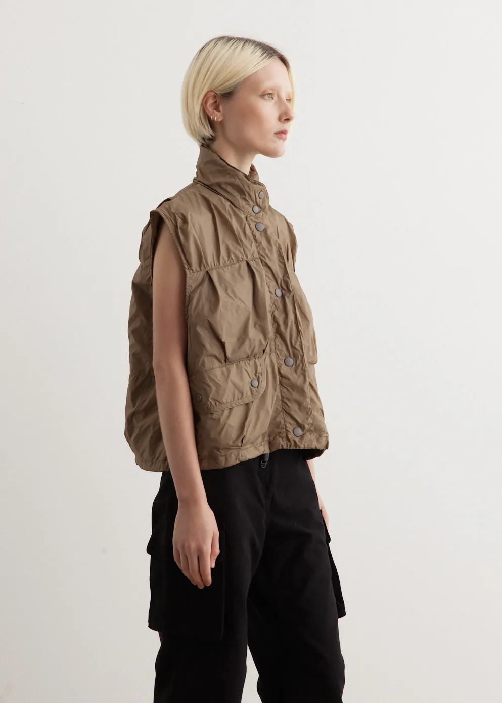 Cropped Exhale Puffa Vest