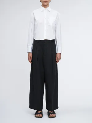 Cropped Oversized Shirt in White