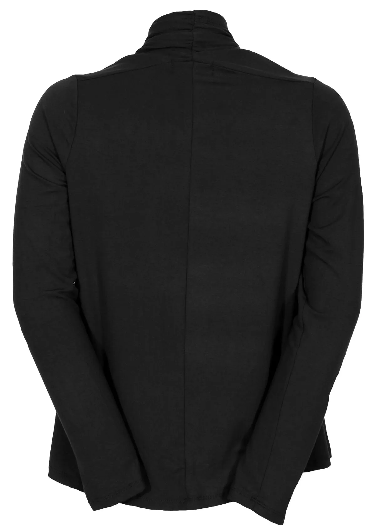 Cropped Waterfall Cardi Black