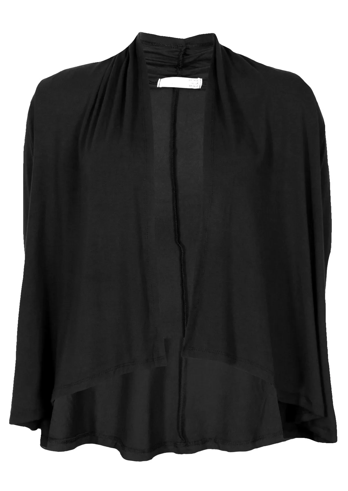 Cropped Waterfall Cardi Black