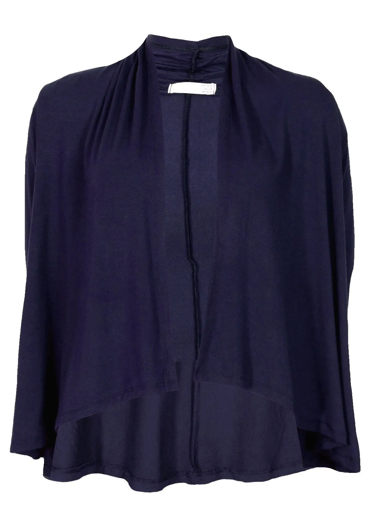 Cropped Waterfall Cardi Dark Navy Blue