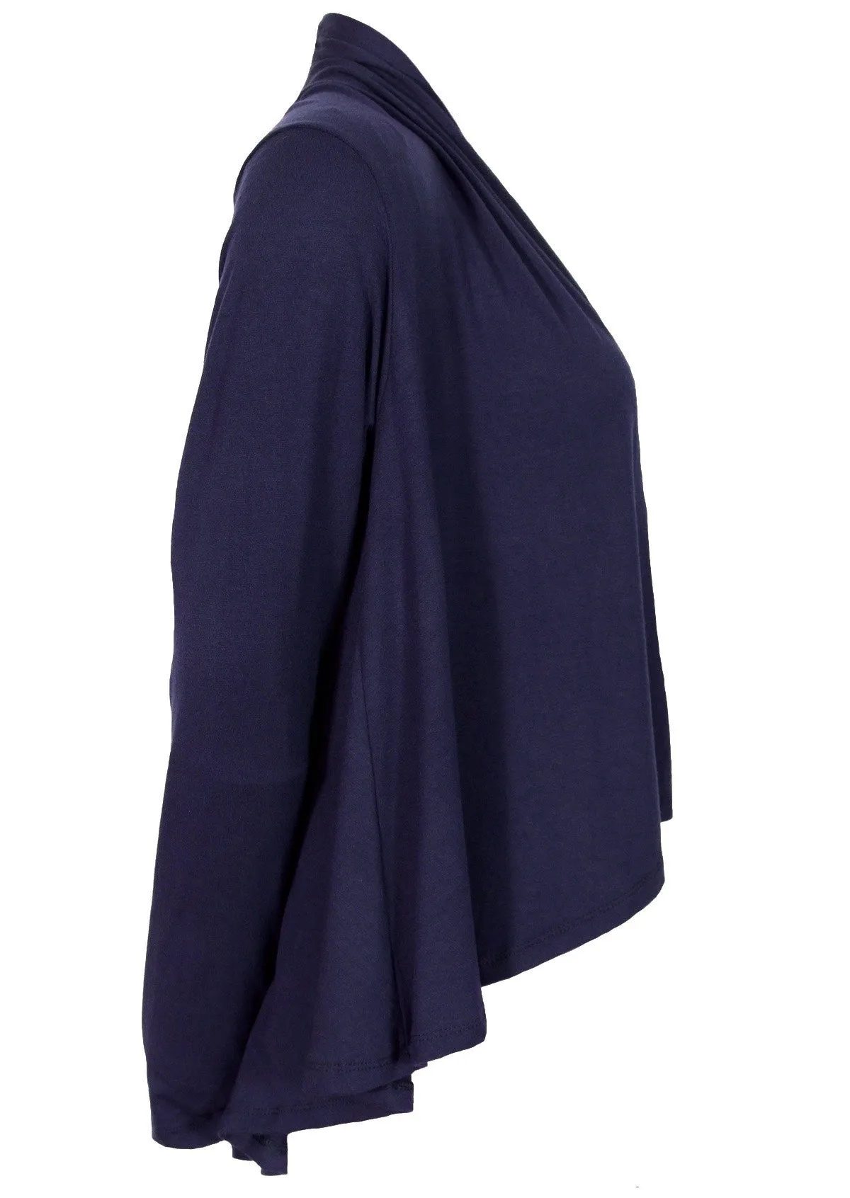 Cropped Waterfall Cardi Dark Navy Blue