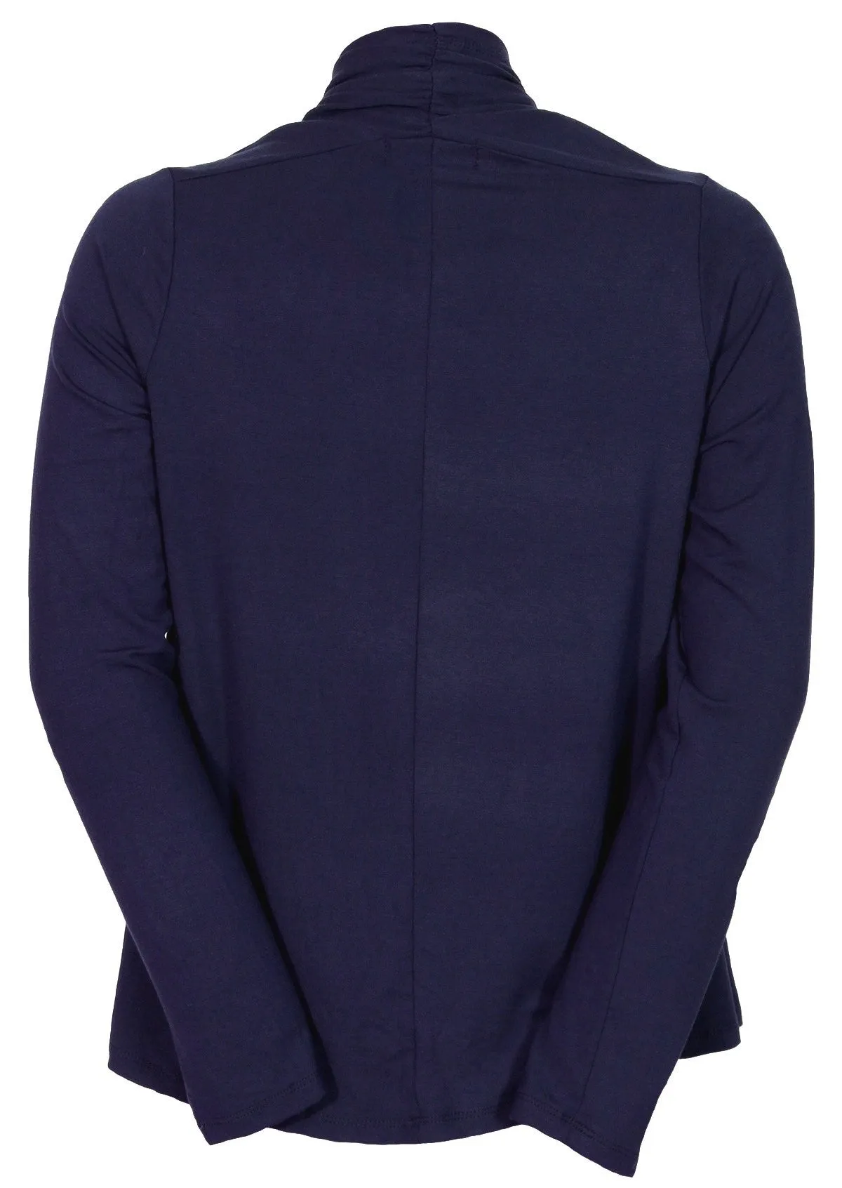 Cropped Waterfall Cardi Dark Navy Blue