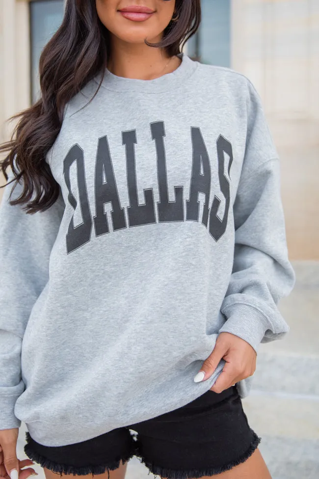 Dallas Light Grey Graphic Sweatshirt