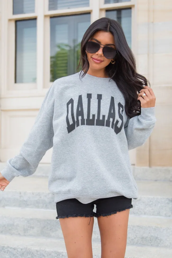 Dallas Light Grey Graphic Sweatshirt