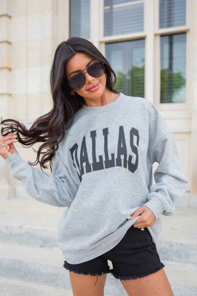 Dallas Light Grey Graphic Sweatshirt
