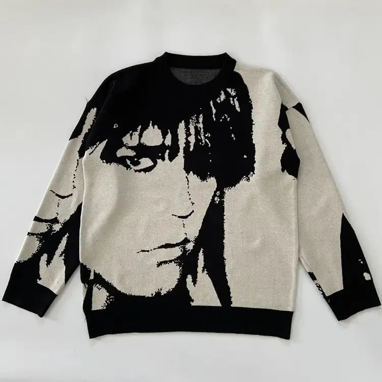 Dance With My Hands Y2K Full Zip Grunge Aesthetic Sweater