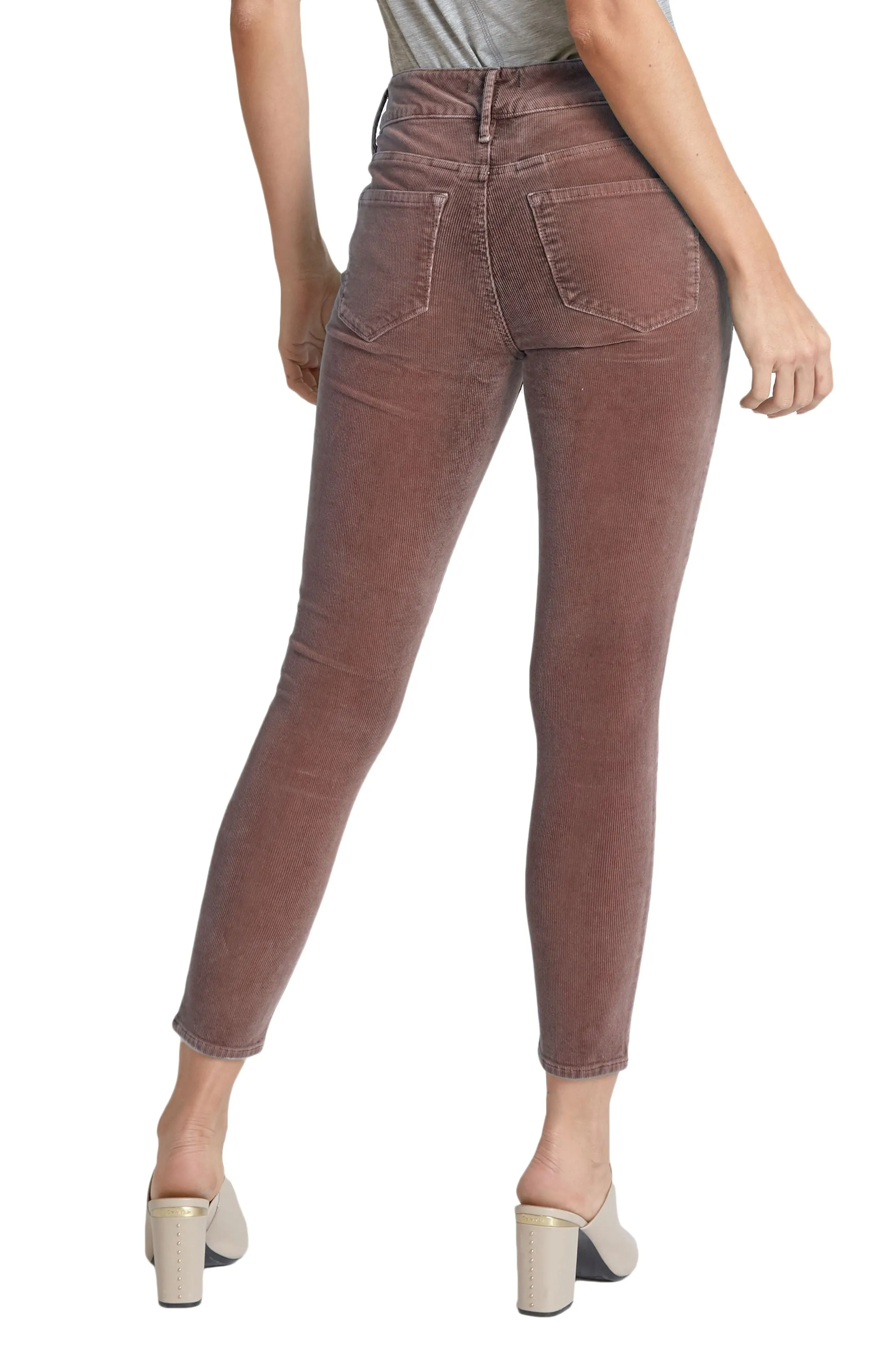 Dear John Gisele High Rise Corduroy Skinny in Tea Rose