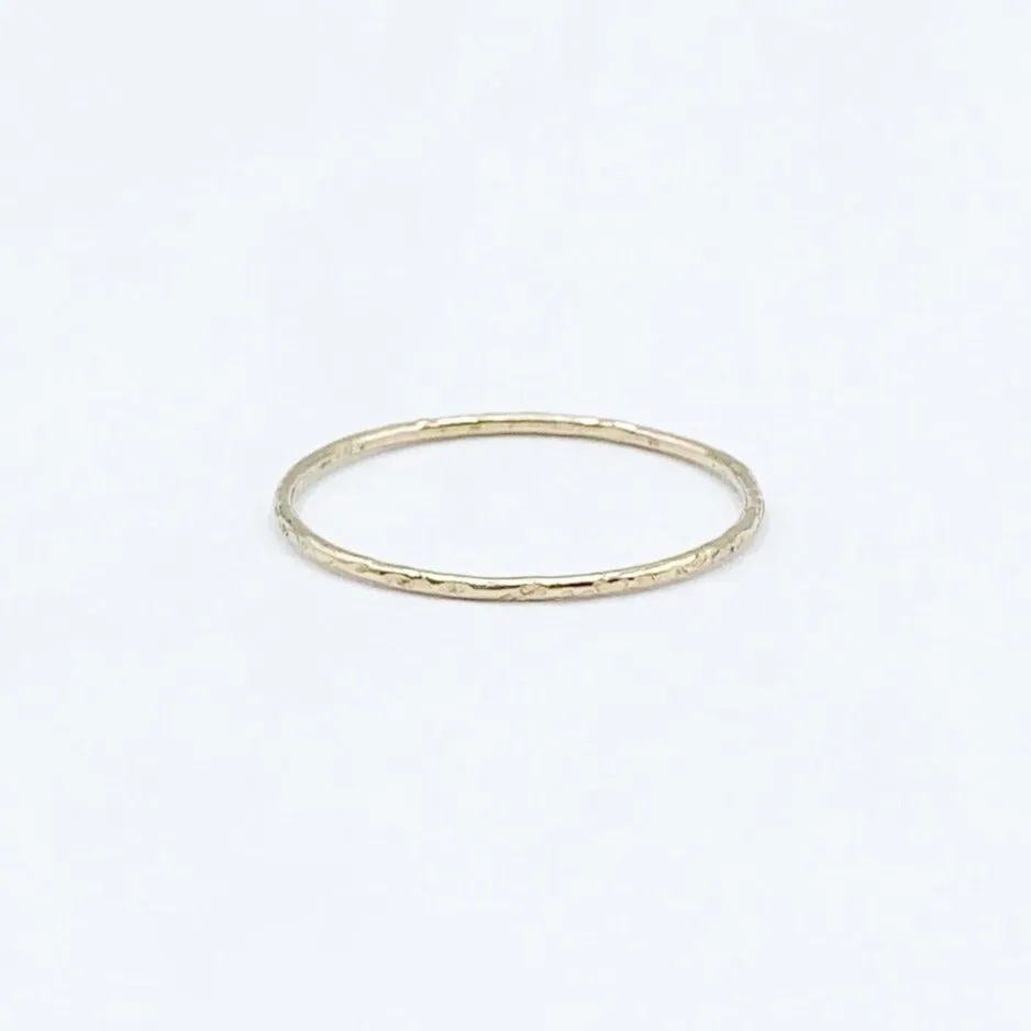 Delicately Textured Golden Band