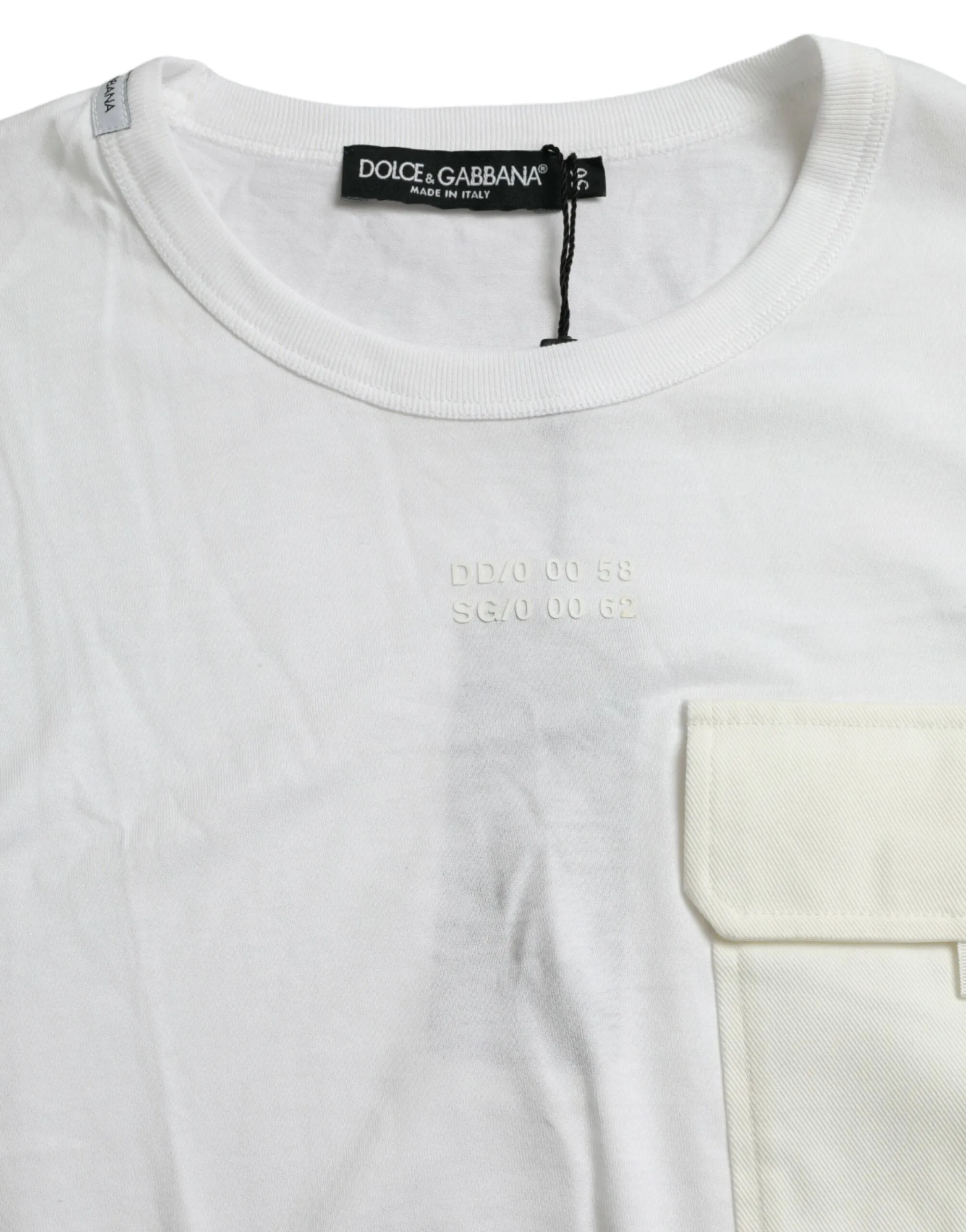 Dolce & Gabbana Elegant White Crew Neck Cotton Tee
