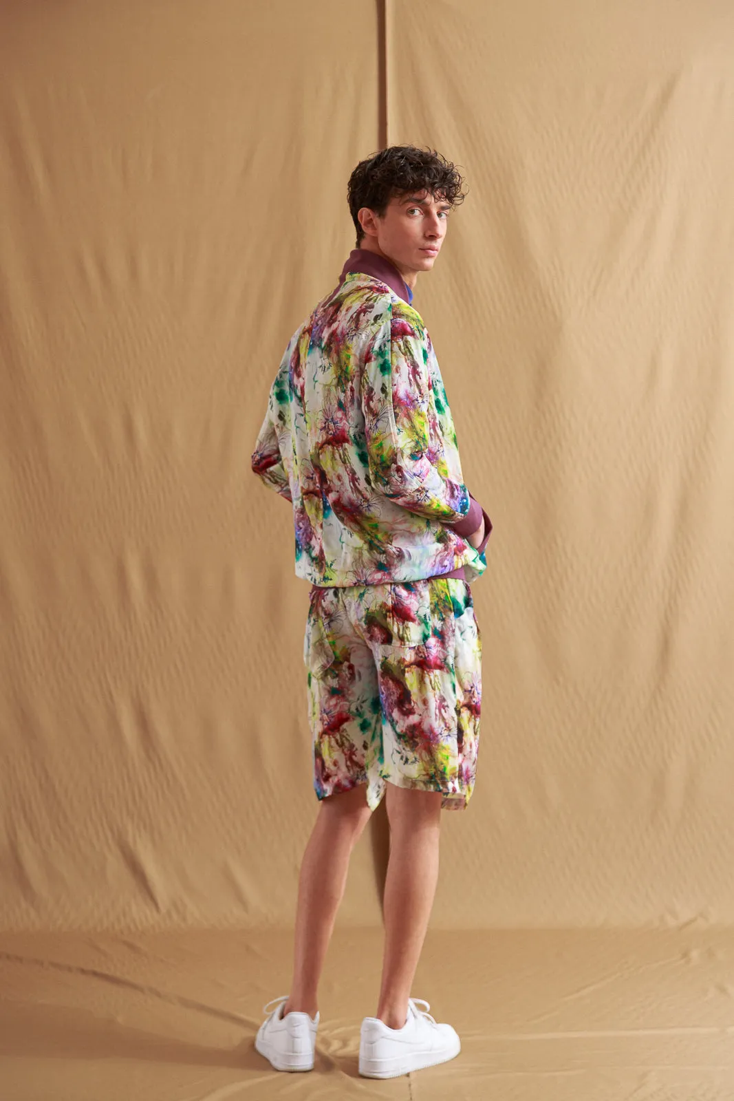Dome Shorts Printed Bordeaux