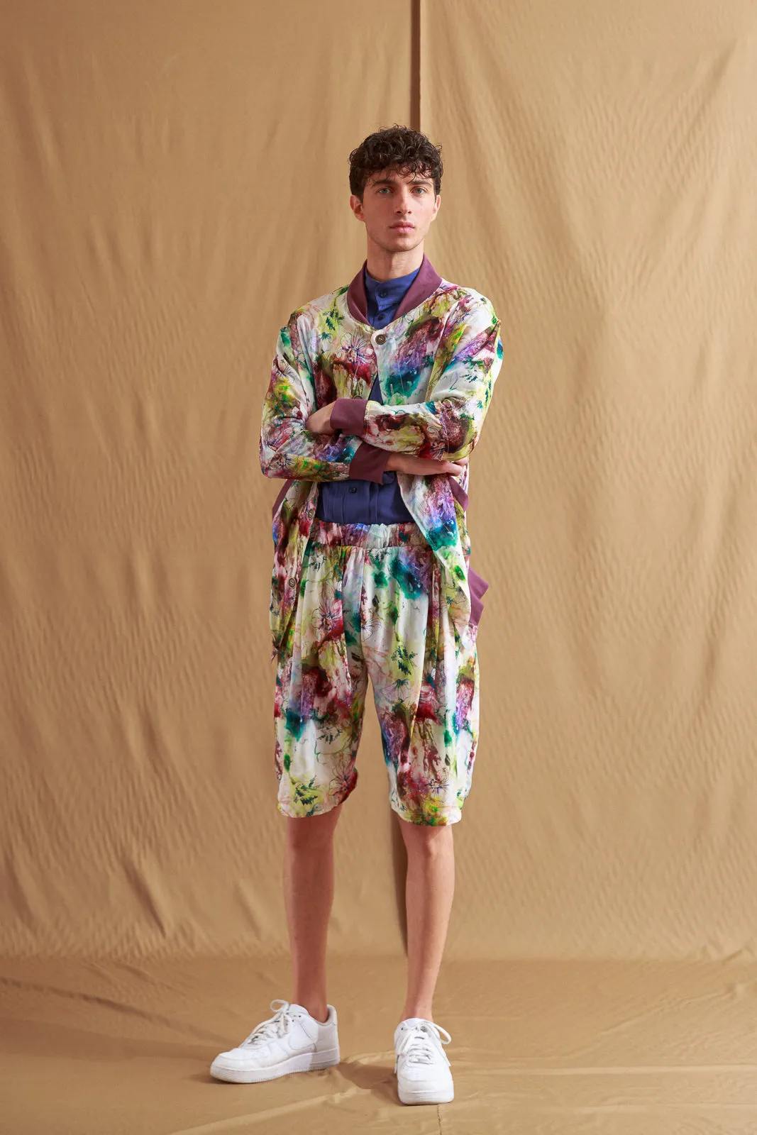Dome Shorts Printed Bordeaux