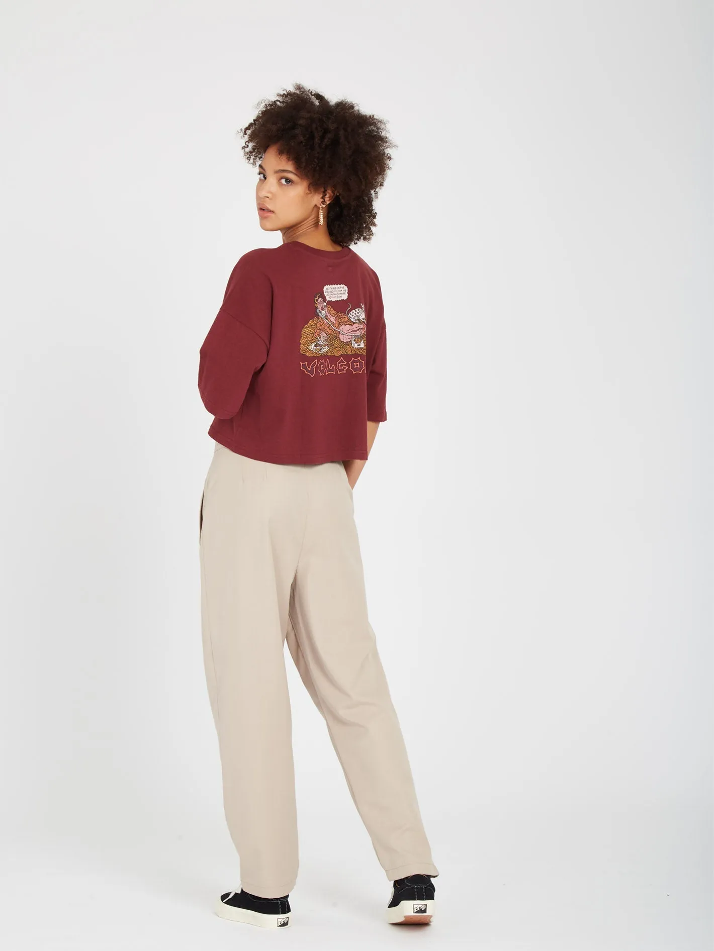 Drumstone T-Shirt - BURGUNDY