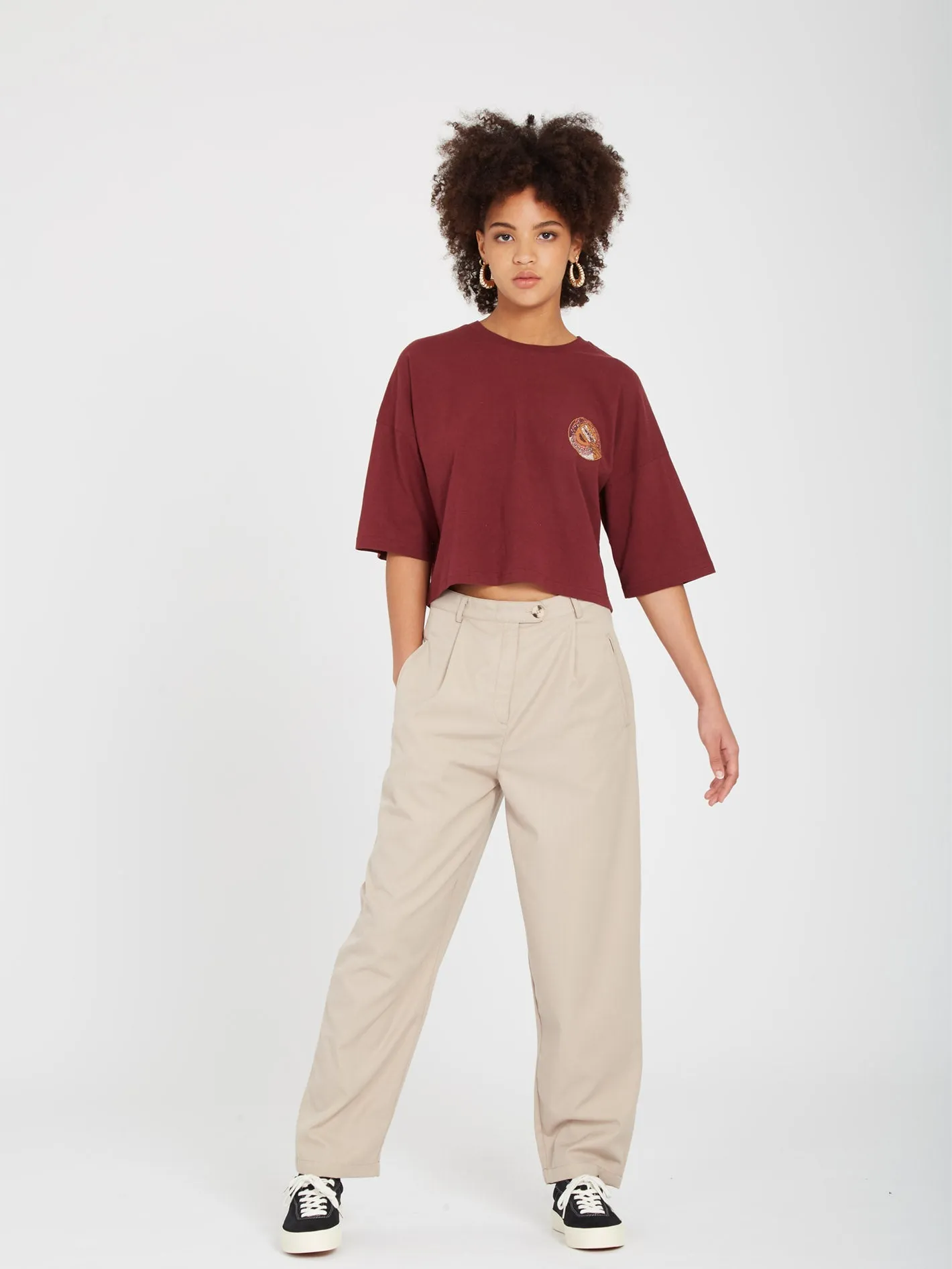 Drumstone T-Shirt - BURGUNDY