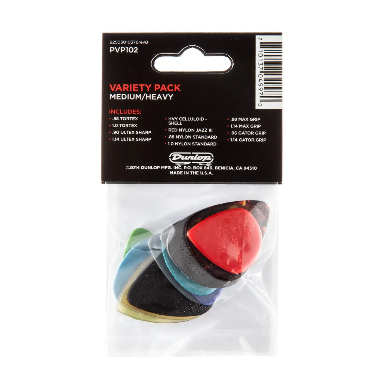 Dunlop PVP102 Pick Variety Pack - Medium/Heavy