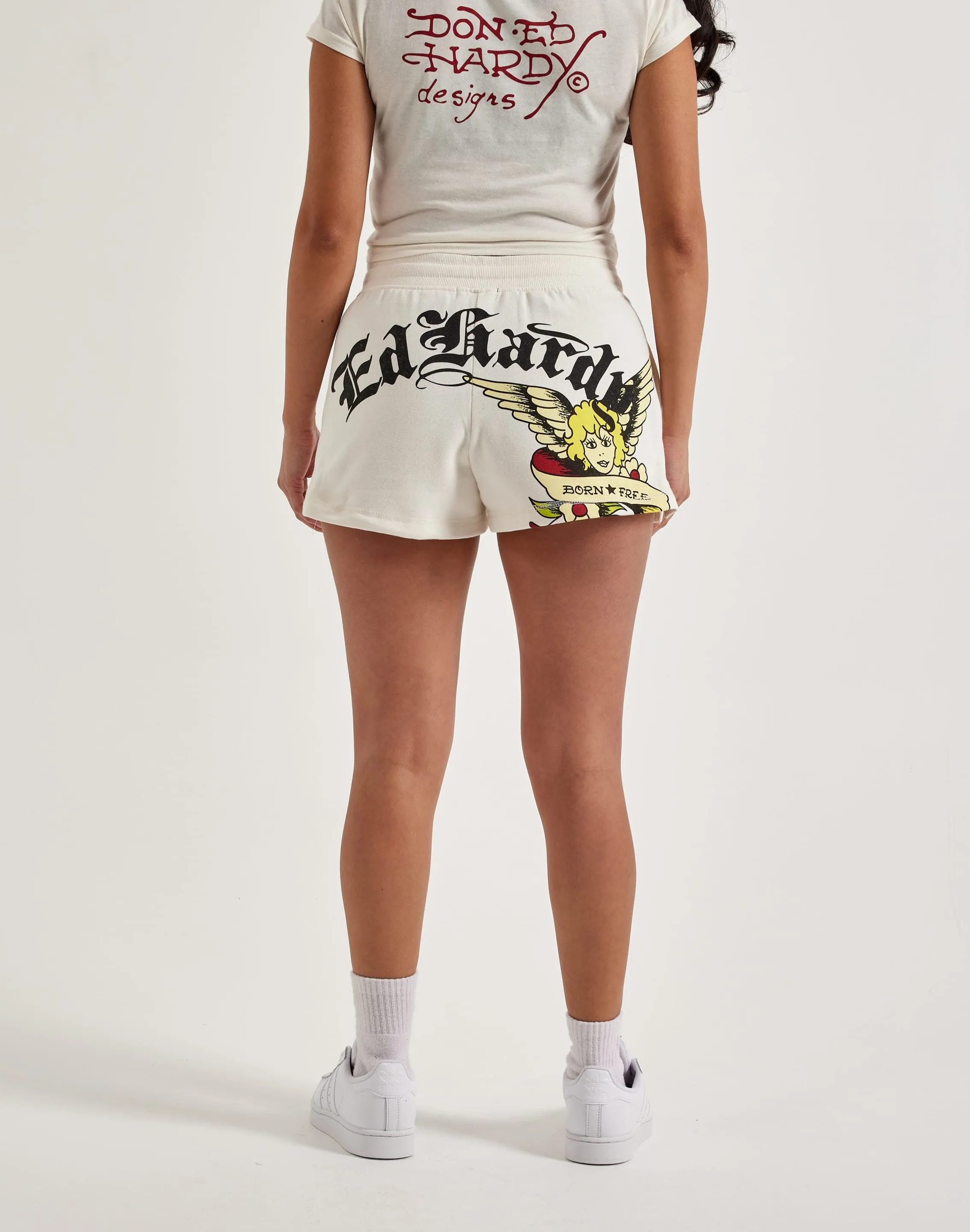 Ed Hardy Cherub Fleece Shorts