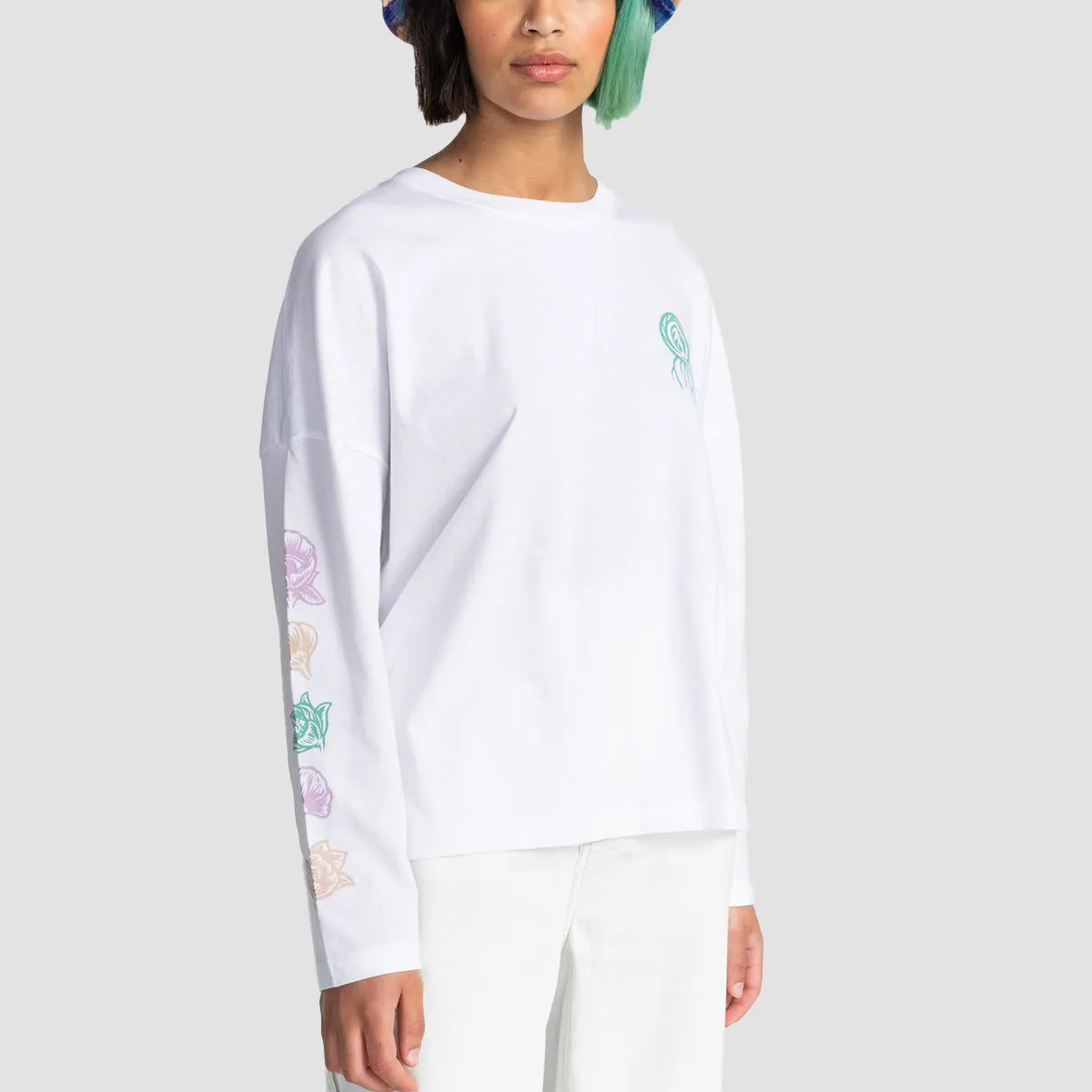 Element X Timber Watching Longsleeve T-Shirt Optic White - Womens