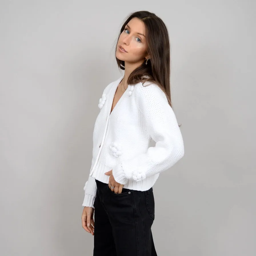 Eloise Flower V neck Cardigan