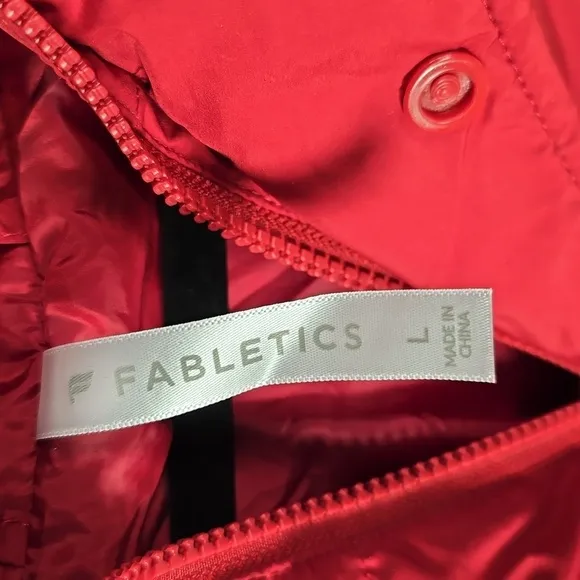 Fabletics Red Quilted Puffer Vest