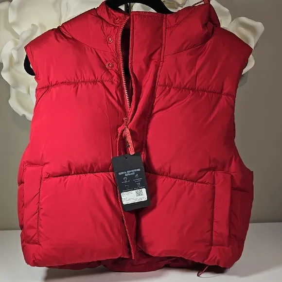 Fabletics Red Quilted Puffer Vest