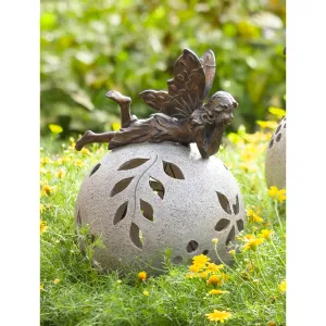 Fairy Solar Globe Garden Light - Napping,6.5"x6.5"x10.5"inches