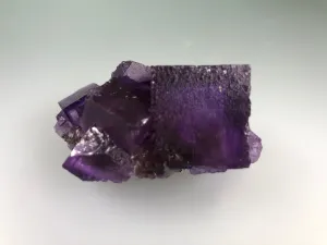 Fluorite on Sphalerite, Denton Mine attr., Ozark-Mahoning Company, Harris Creek District attr., Southern Illinois, Mined c. late 1980’s, ex. Roy Smith Collection, Miniature, 2.7 x 3.5 x 5.8 cm, $200. Online Nov. 21.