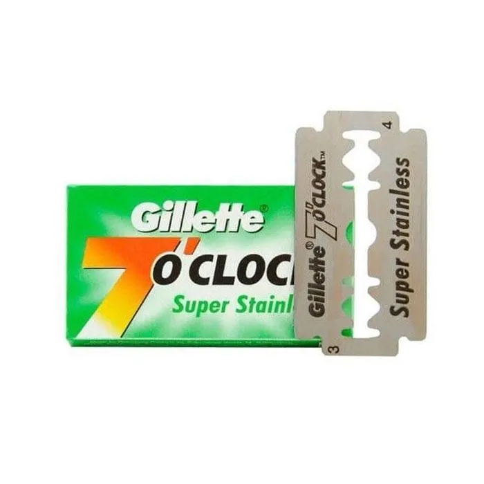 Gillette 7 O'Clock Green Razor Blades ( Pack of 5)