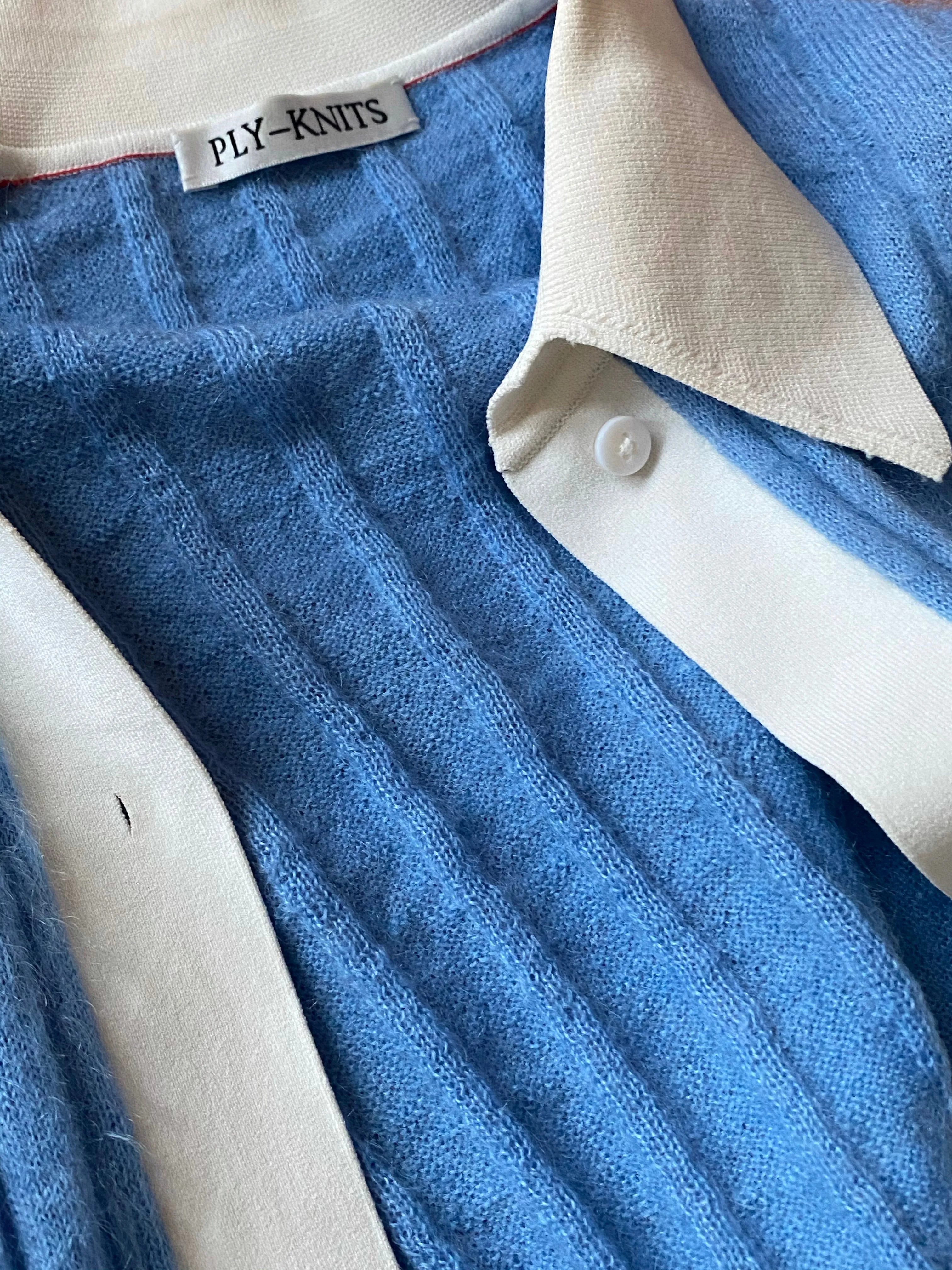 GILLIAN CROPPED SERIOUS SHIRT IN BANKER-BLUE