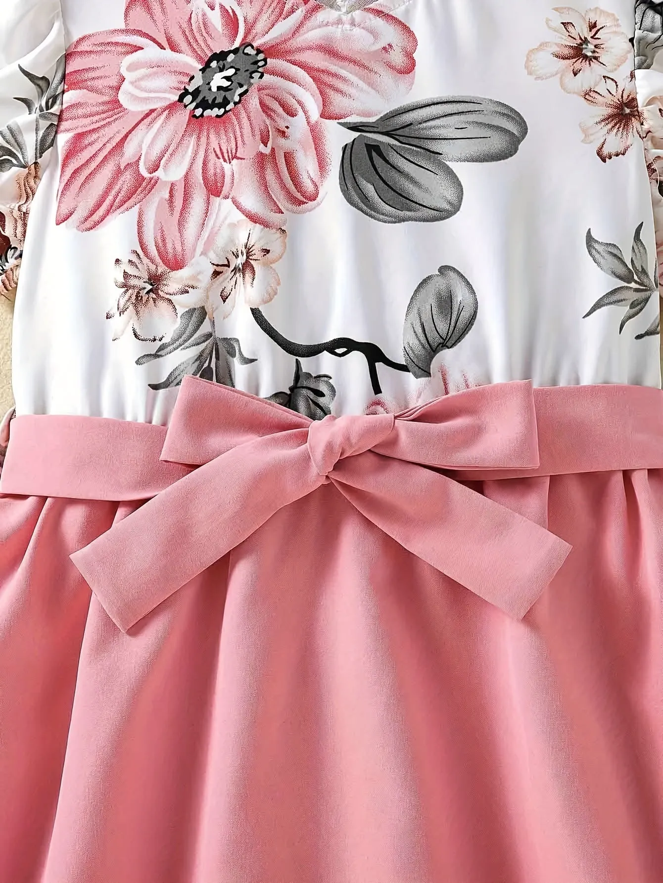 Girls Stylish Floral Print Dress - Ultra-Breathable & Comfy A-line Design - Perfect Everyday Summer Outfit