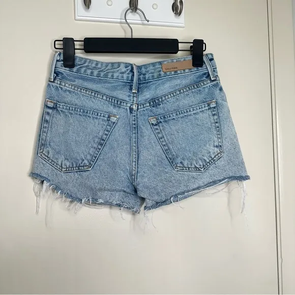 GRLFRND Helena High Rise Cut Off Shorts in True Blue