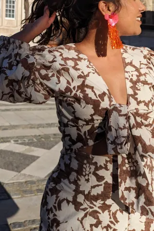 Haley Tie Up Puff Top