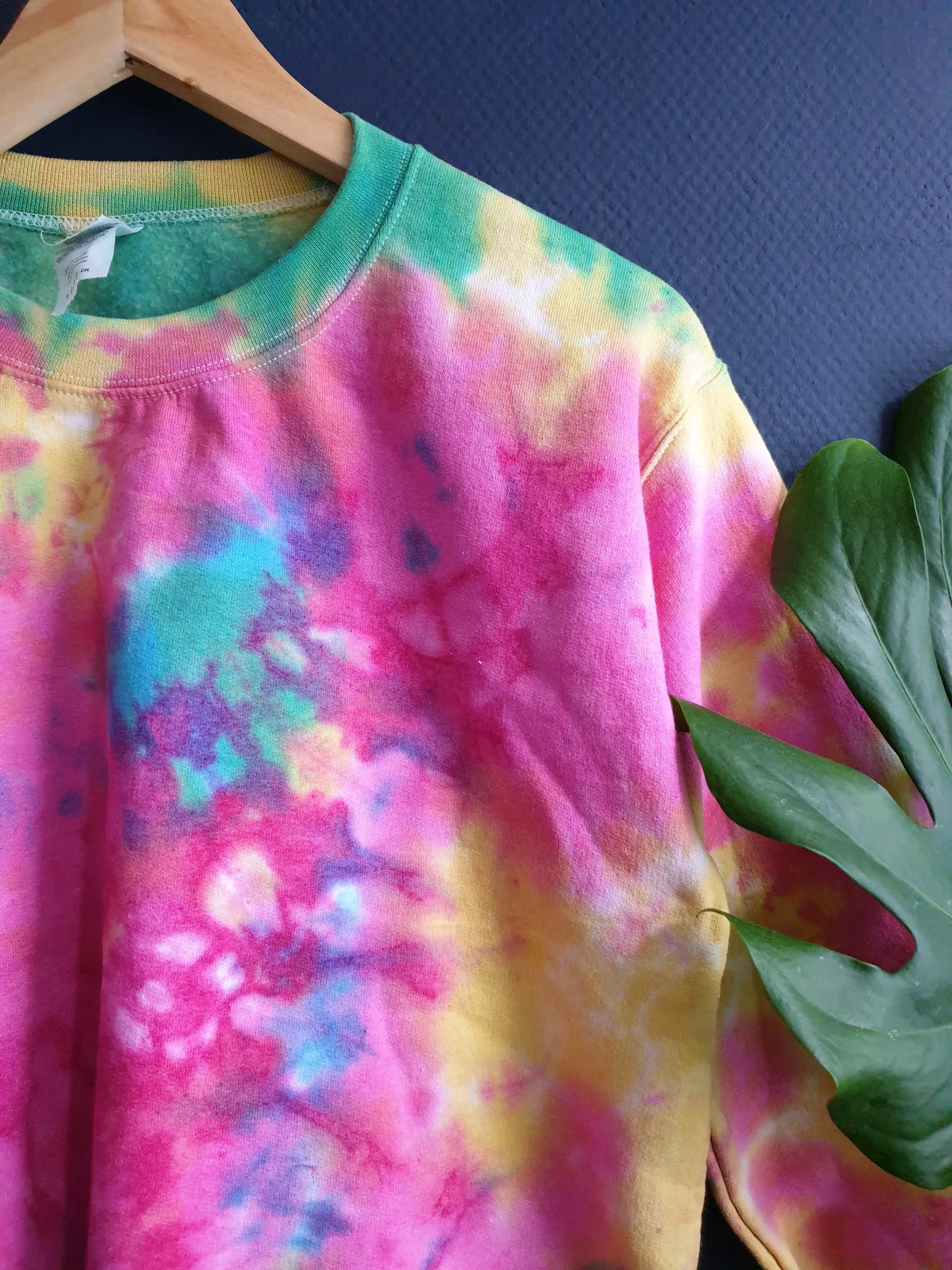 Hand Designed Pink Unicorn Tie-Dye Sweatshirt