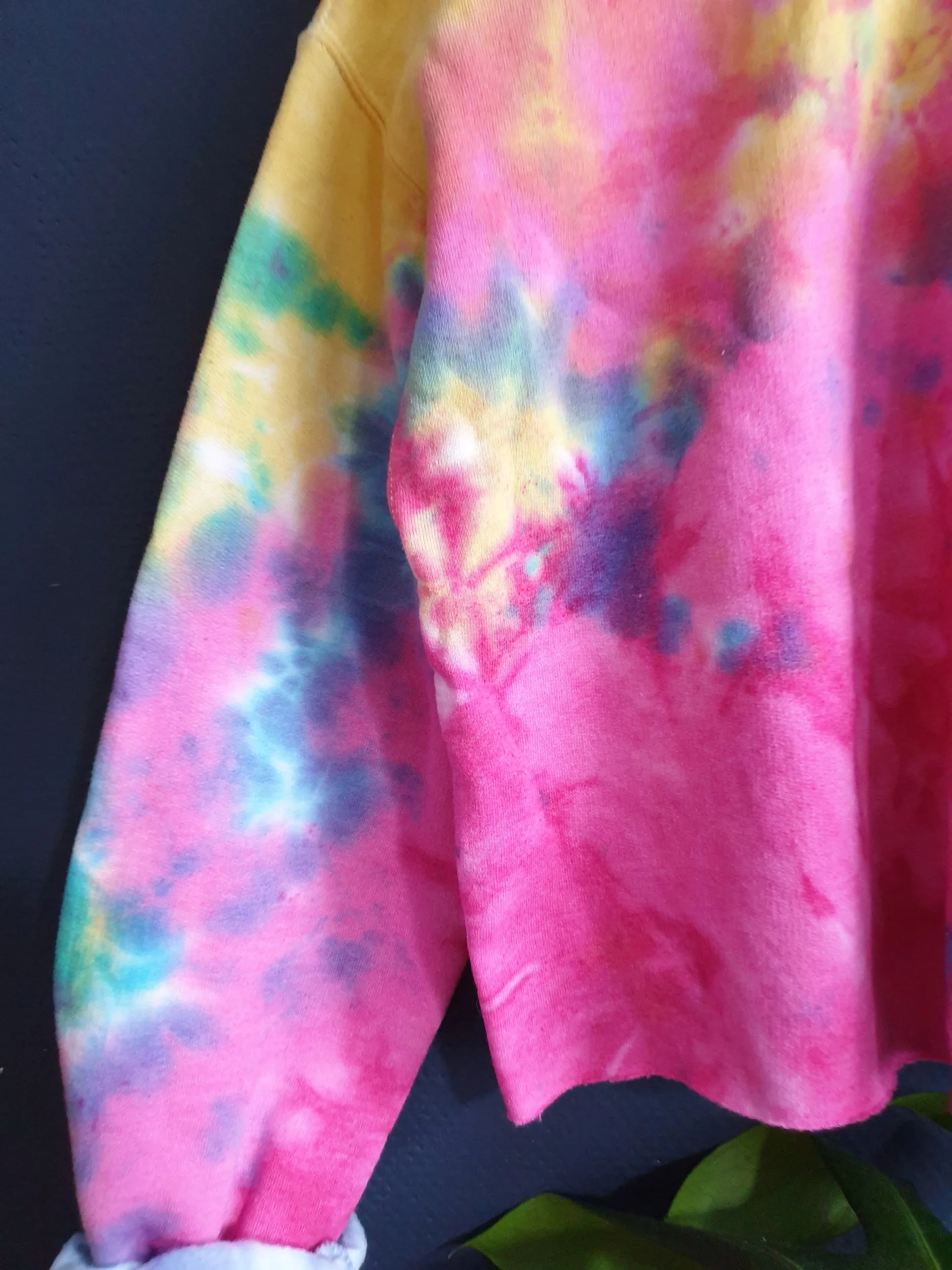 Hand Designed Pink Unicorn Tie-Dye Sweatshirt