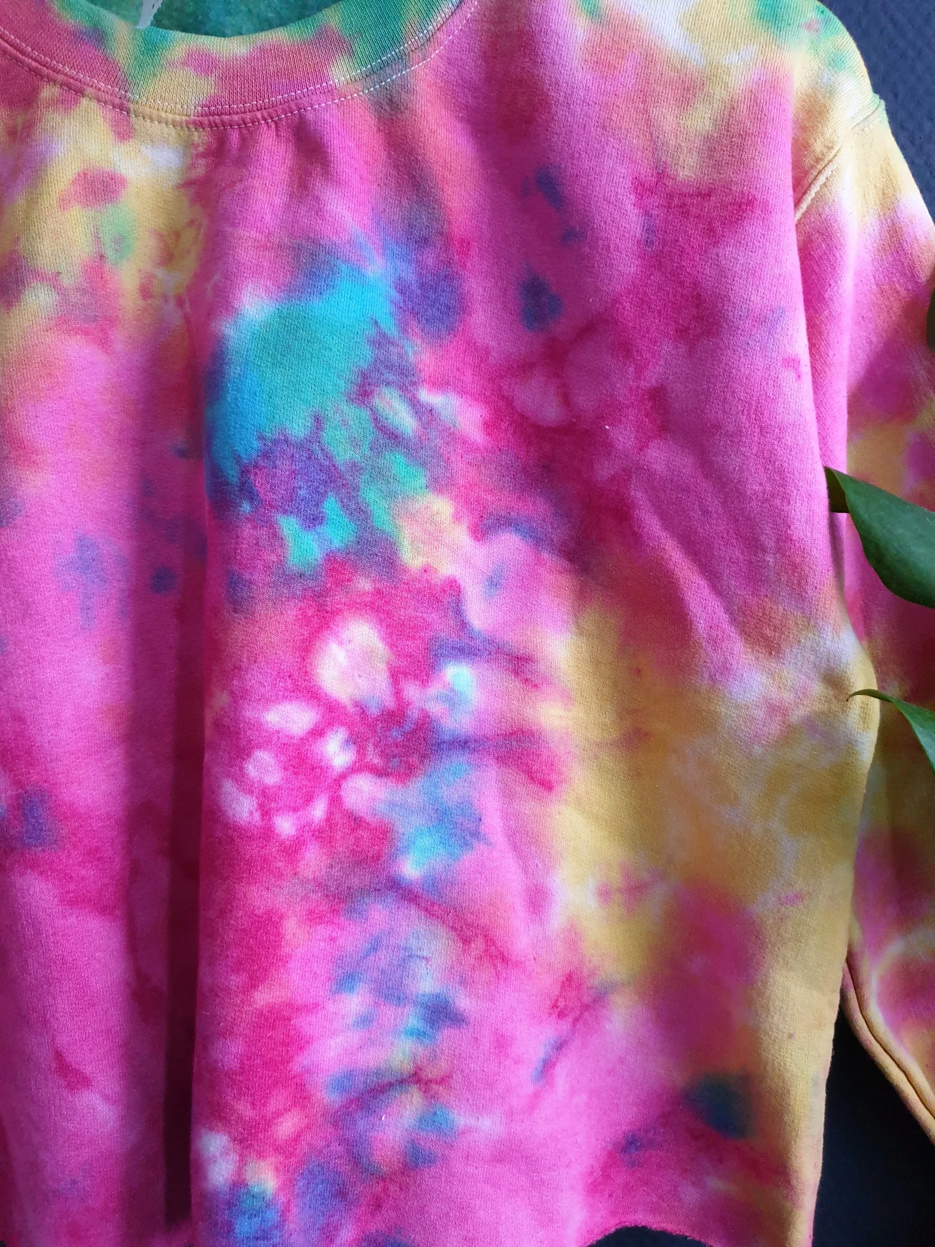 Hand Designed Pink Unicorn Tie-Dye Sweatshirt
