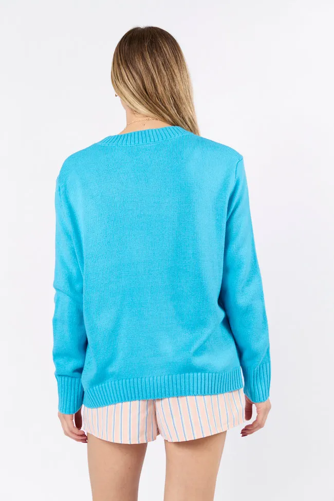 Happy Hour Blue Oversized Sweater SALE