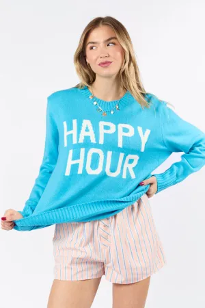 Happy Hour Blue Oversized Sweater SALE