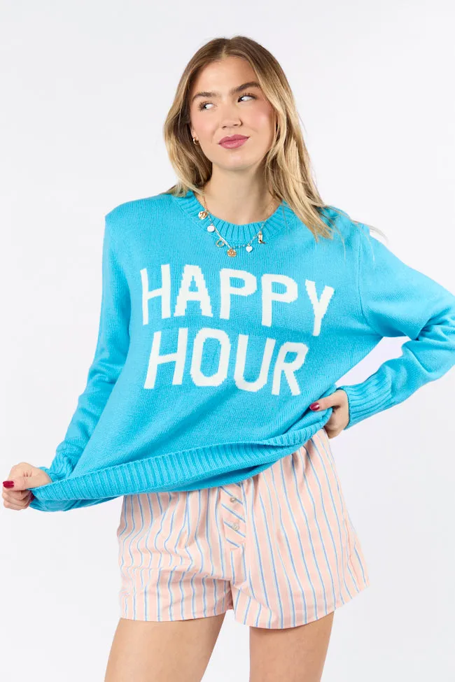 Happy Hour Blue Oversized Sweater SALE