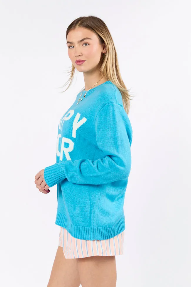 Happy Hour Blue Oversized Sweater SALE