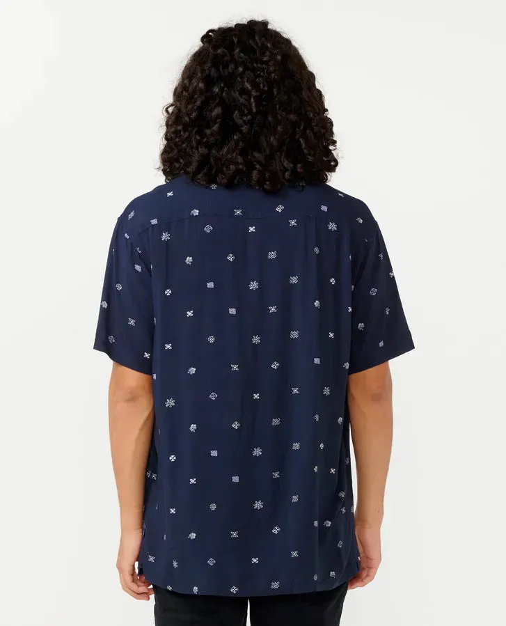 Hoffman Micro S/S Shirt - Navy