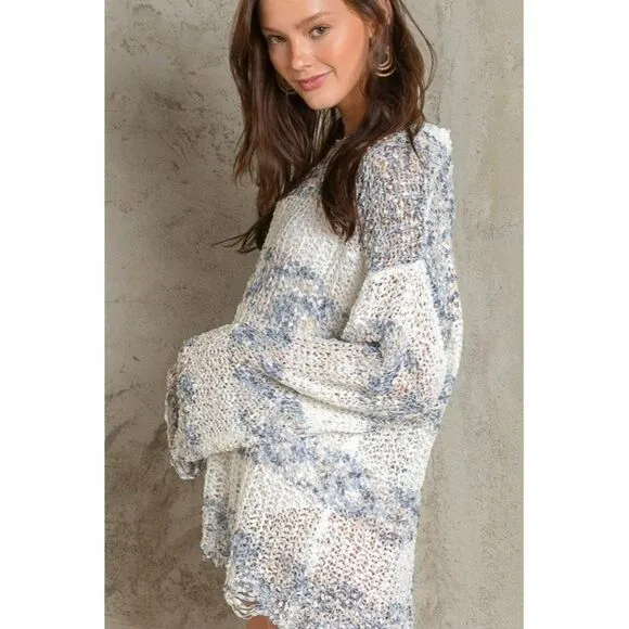 Homebody Striped Light Sweater in Blue/Multi